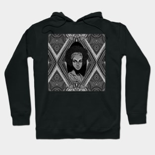 Black and White African Goddess Hoodie
